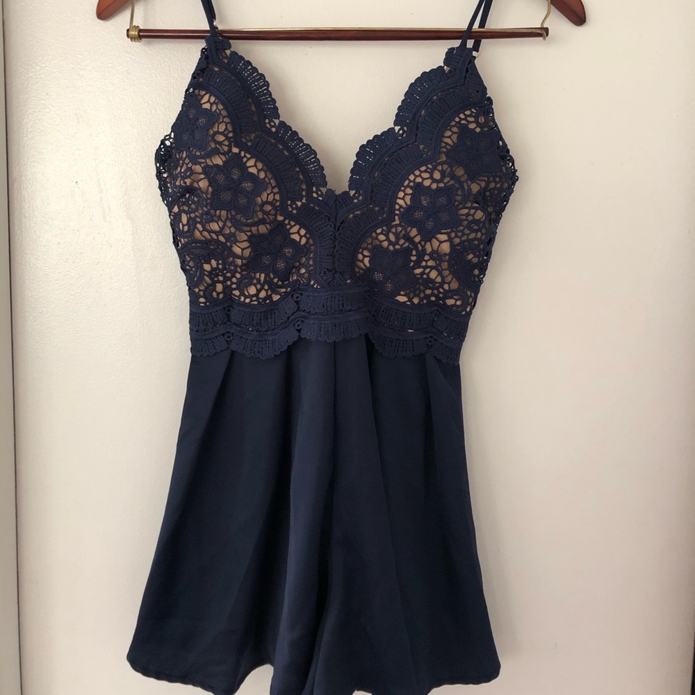 Navy Romper